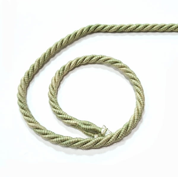 Cordón de algodón verde suave - 3