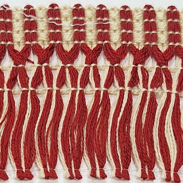 Flecos largos granates y beige - 3