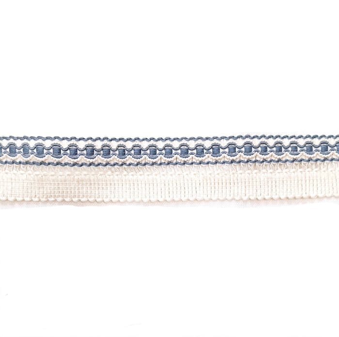 Puntilla cruda con detalles en azul - 1