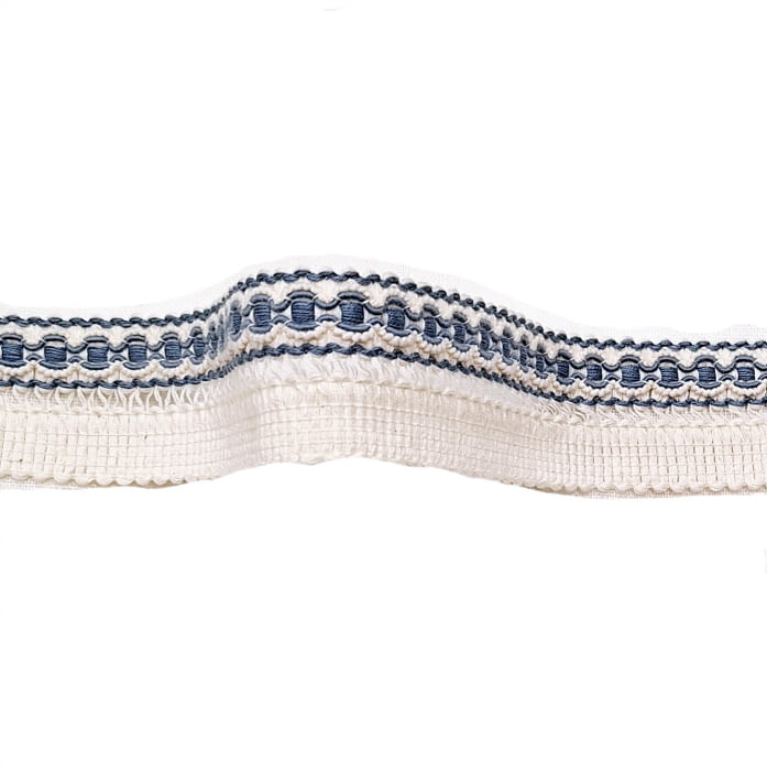 Puntilla cruda con detalles en azul - 2