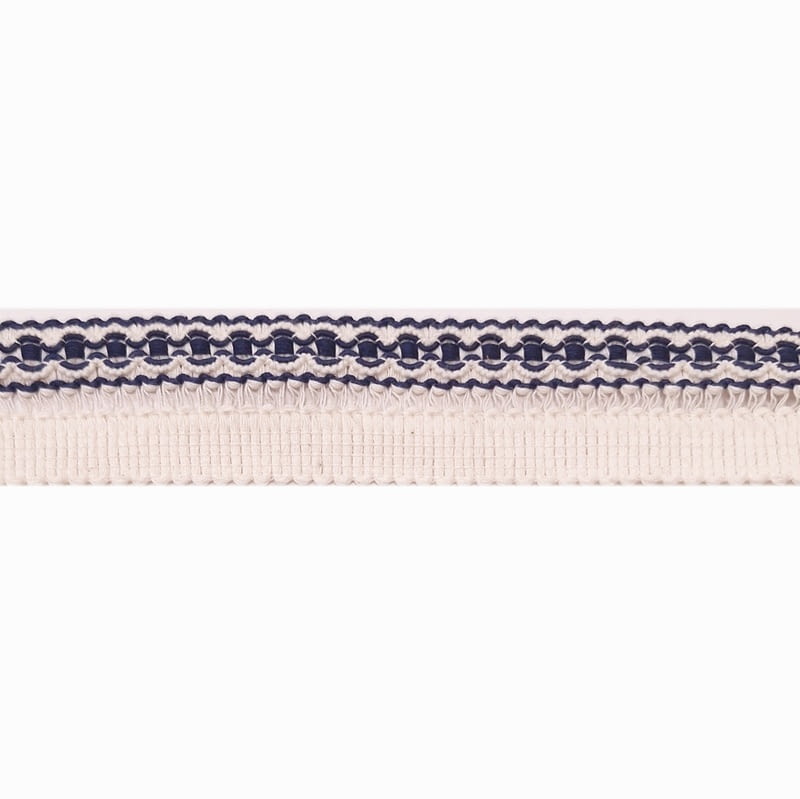 Galón azul y crudo de algodón