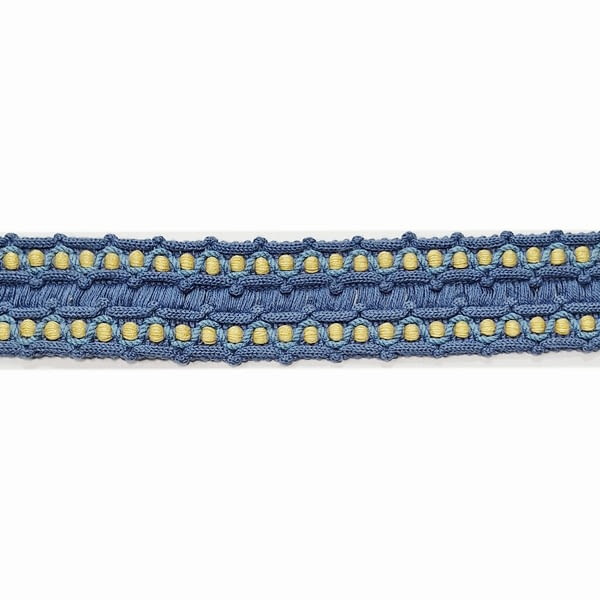 Galón azul de algodón con detalle amarillo - 5