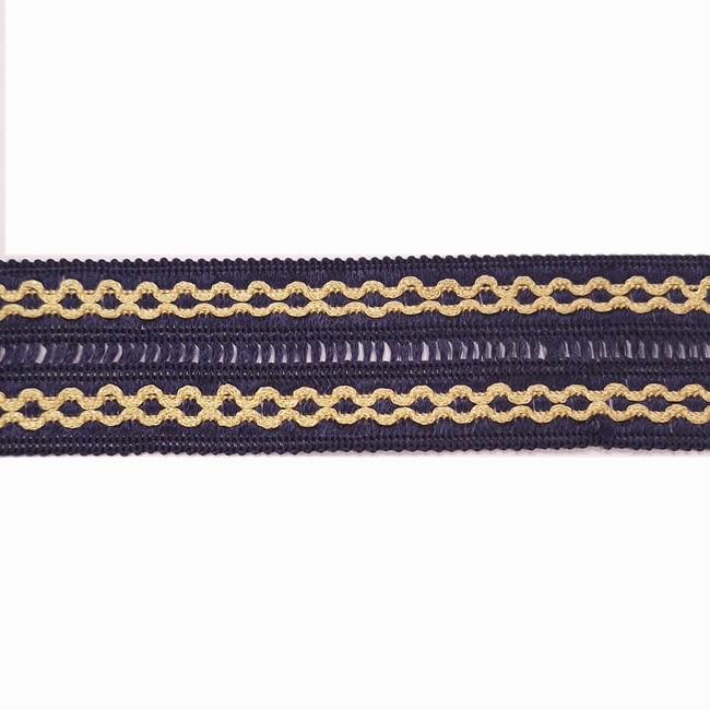 Galón doble azul marino rombo amarillo - 4