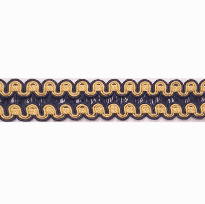 Galón algodón azul y amarillo - 4