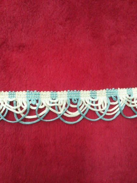 Pasamanería ondas azules