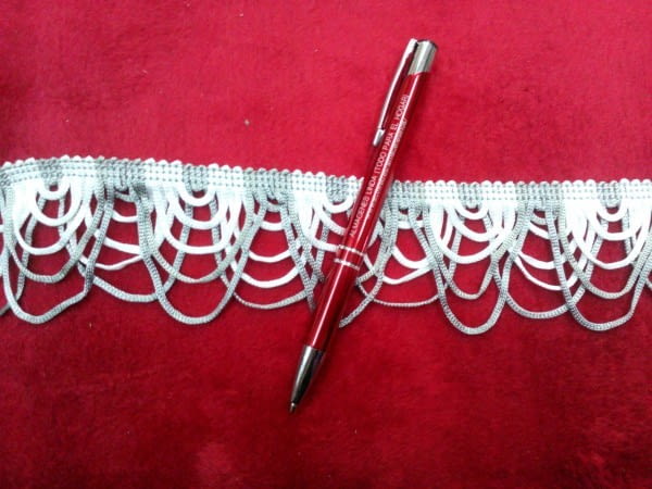 Pasamanería Flecos ondas grises - 2