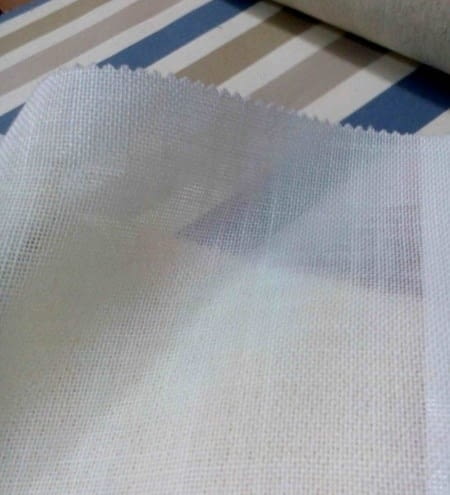 Tela visillo 50% lino beige Nácar Brera 310 - 3