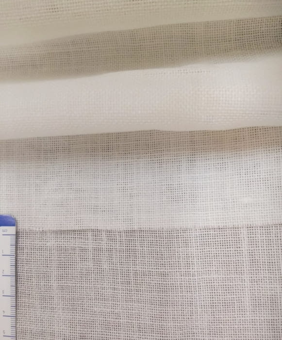 Tela visillo 50% lino beige Nácar Brera 310 - 5