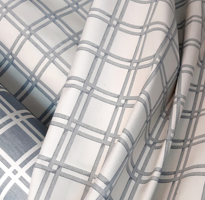 Tela Tapicería reversible beige azul 150