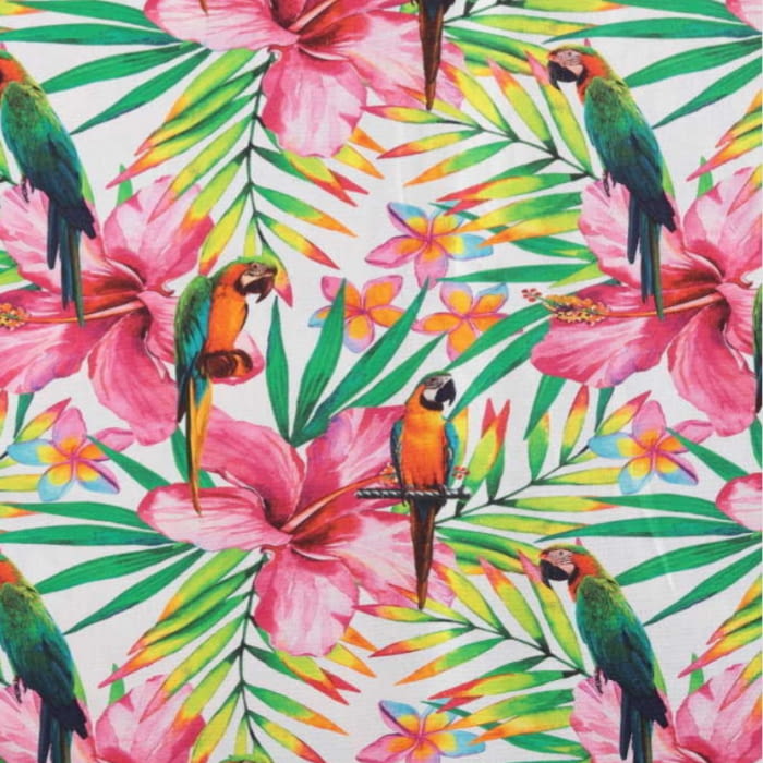 Tela half panamá papagayos