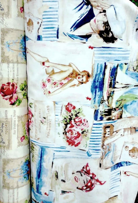 Tela Loneta Vintage Marina 280 - 3