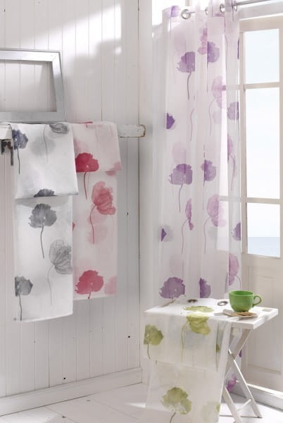 1 Visillo Poppy flor verde