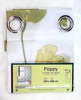 1 Visillo Poppy flor verde - 1