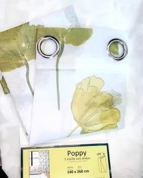 1 Visillo Poppy flor verde - 2