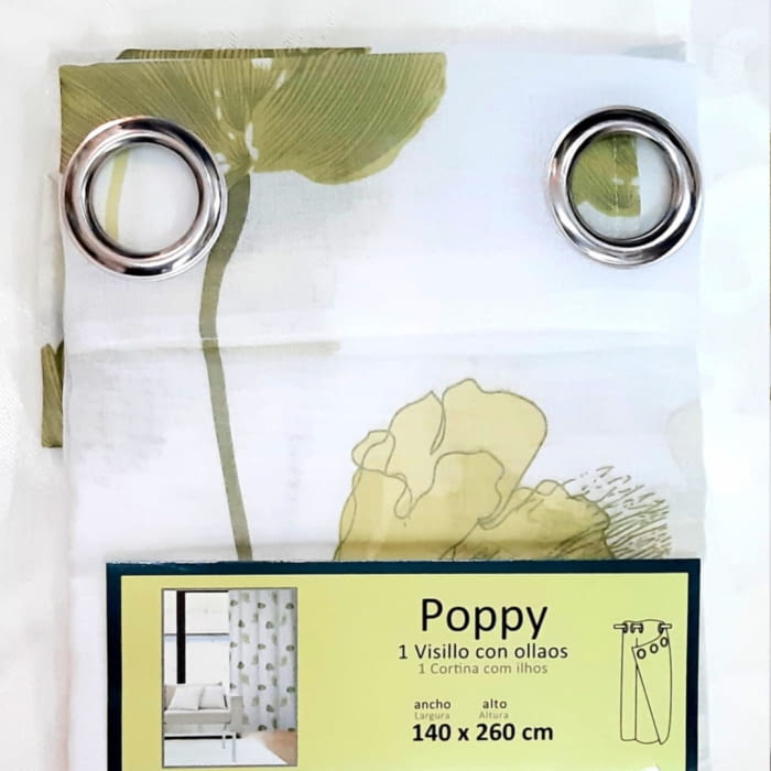 1 Visillo Poppy flores verdes - 3