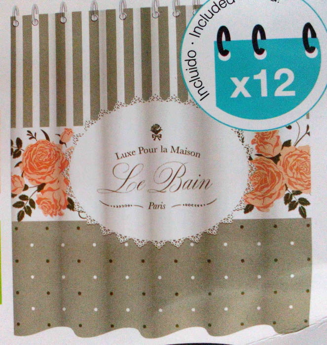 Cortina de baño París marrón claro