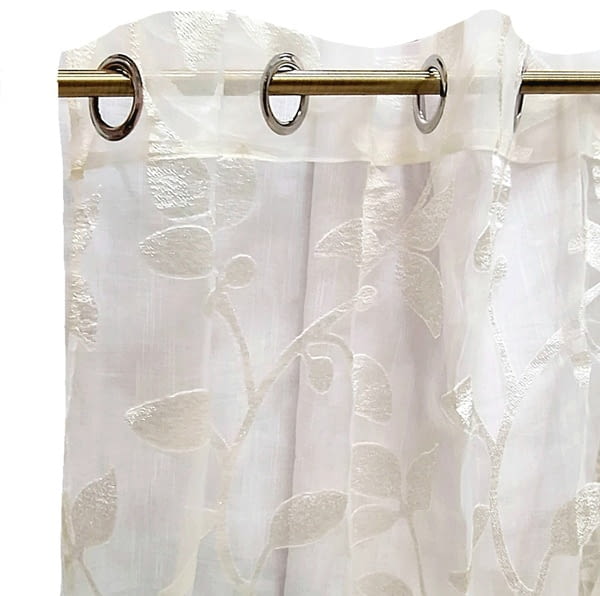 Visillos organza hojas Rocío