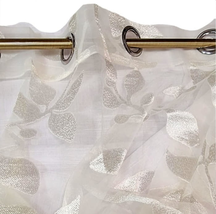2 Visillos de organza hojas Rocío - 3