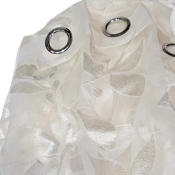 Visillos organza hojas Rocío - 3