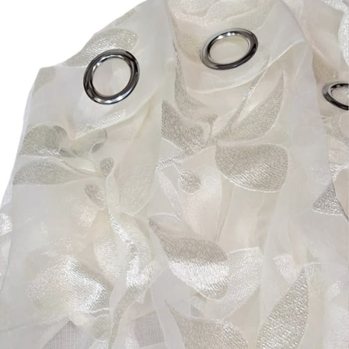 2 Visillos de organza hojas Rocío - 4