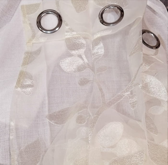 2 Visillos de organza hojas Rocío - 5