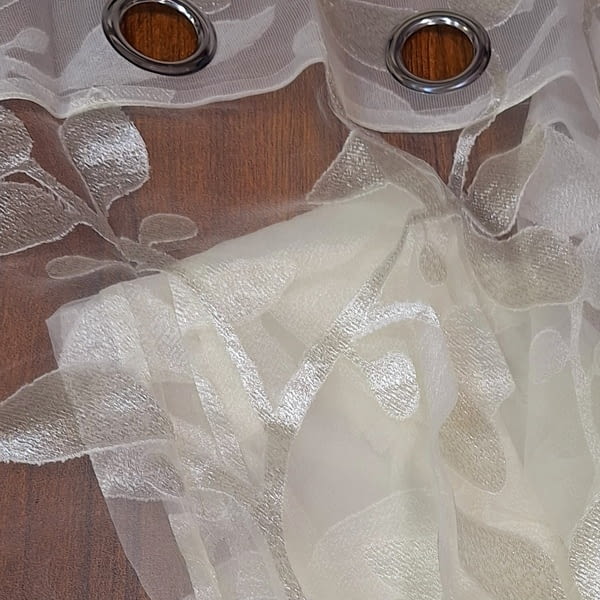 Visillos organza hojas Rocío - 5