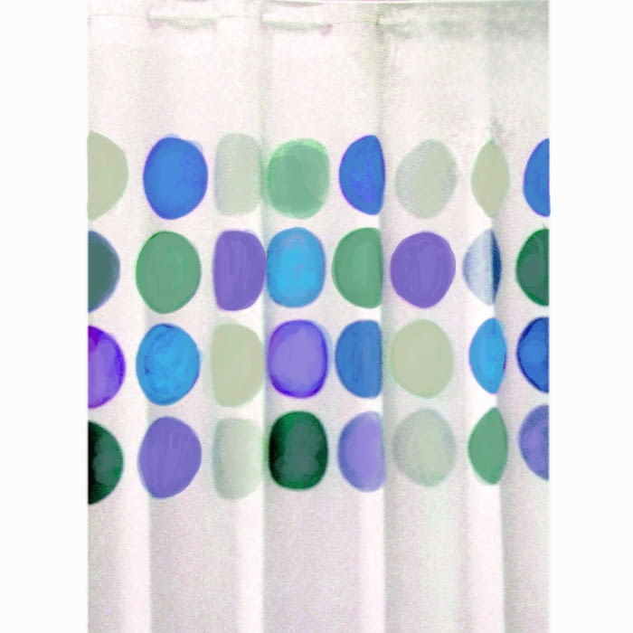 Cortina de baño círculos ollaos mágicos