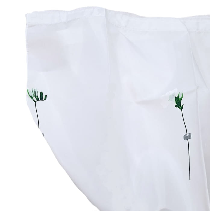 Cortina de baño flores blancas - 2