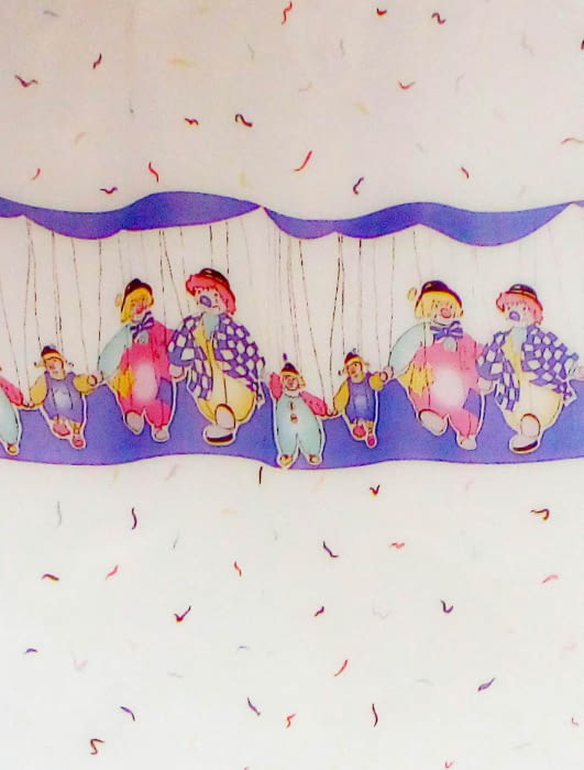 Cortina baño payasos