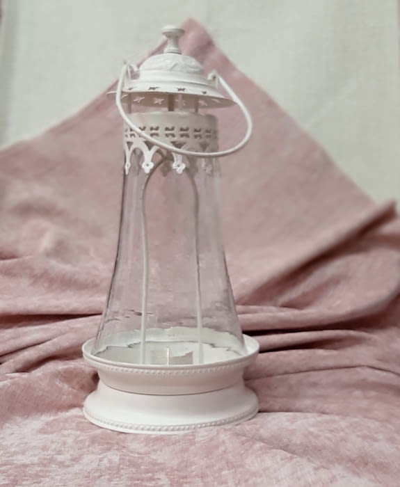 Candil portavelas blanco - 2