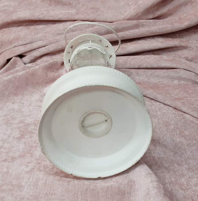 Candil portavelas blanco - 4