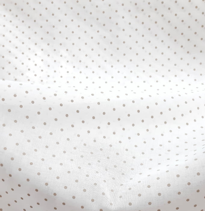 Tela Visillo topitos beige - 1