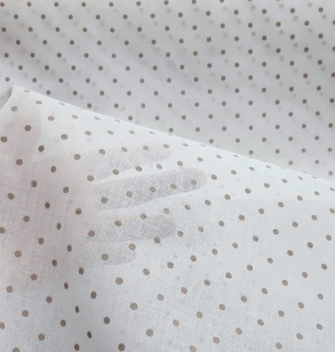 Tela Visillo topitos beige - 2