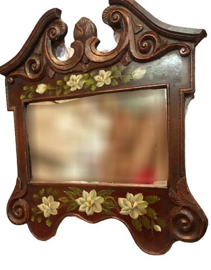 ESPEJO madera vintage FLORES - 4