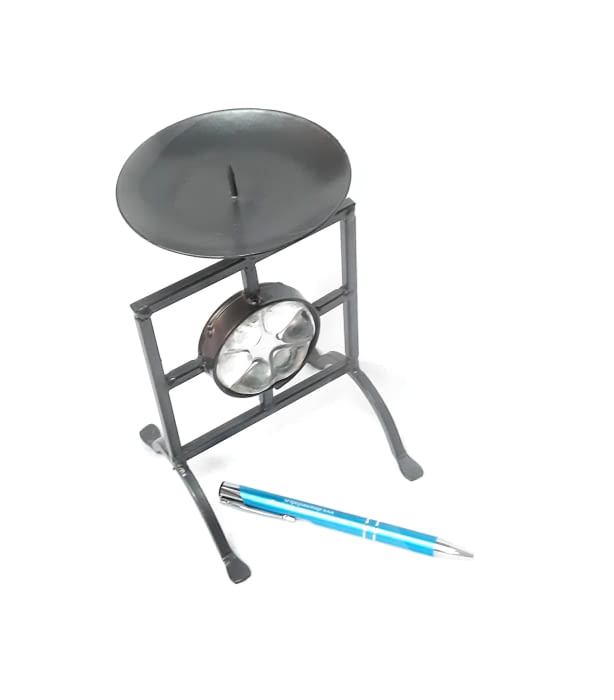 PORTAVELAS HIERRO Y CRISTAL - 1