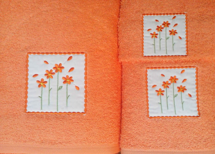 JUEGO TOALLAS NARANJA - 3