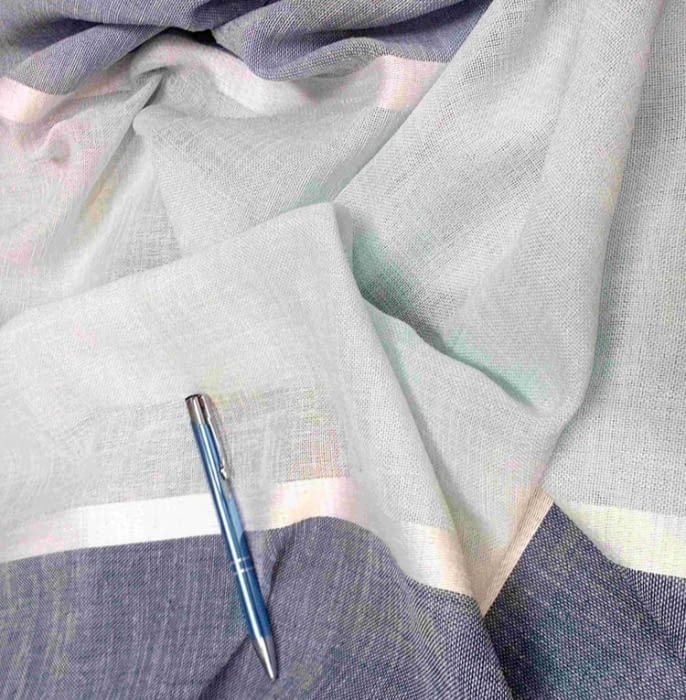 TELA VISILLO RAYAS AZUL - 1