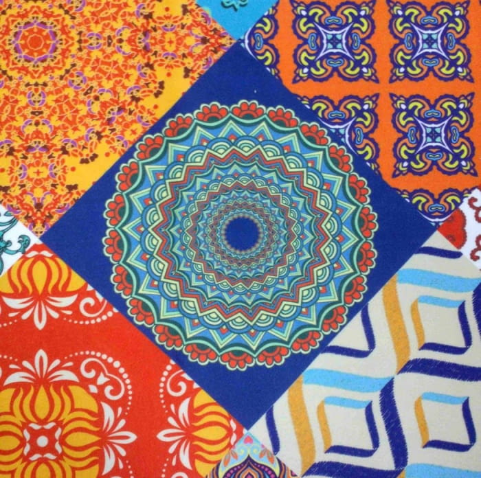 TELA TAPICERÍA aterciopelada PACHWORK 140 - 1