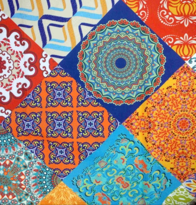 TELA TAPICERÍA aterciopelada PACHWORK 140 - 2