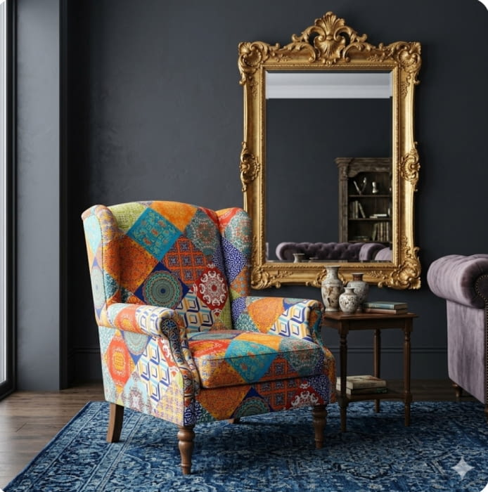 TELA TAPICERÍA aterciopelada PACHWORK 140 - 3