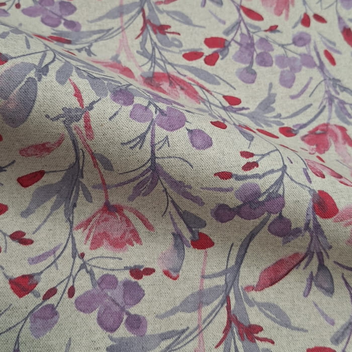 TELA RESINADA FLORES rosas - 1