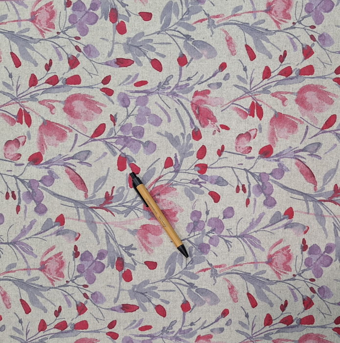 TELA RESINADA FLORES rosas - 2