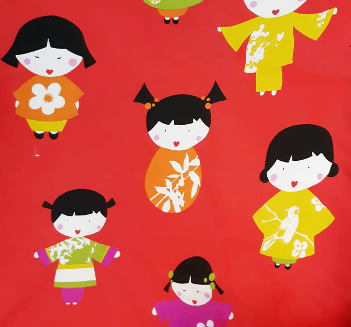 OFERTA DEL MES!! TELA  MUÑECA JAPONESAS 280