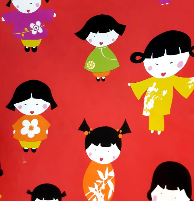 OFERTA DEL MES!! TELA  MUÑECA JAPONESAS 280 - 2