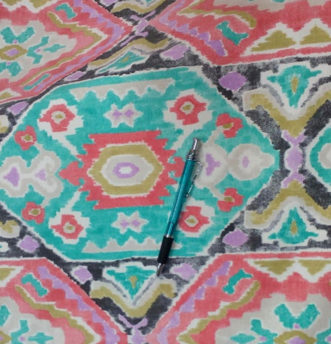 Tela lenguas mallorquinas turquesa 280 - 3