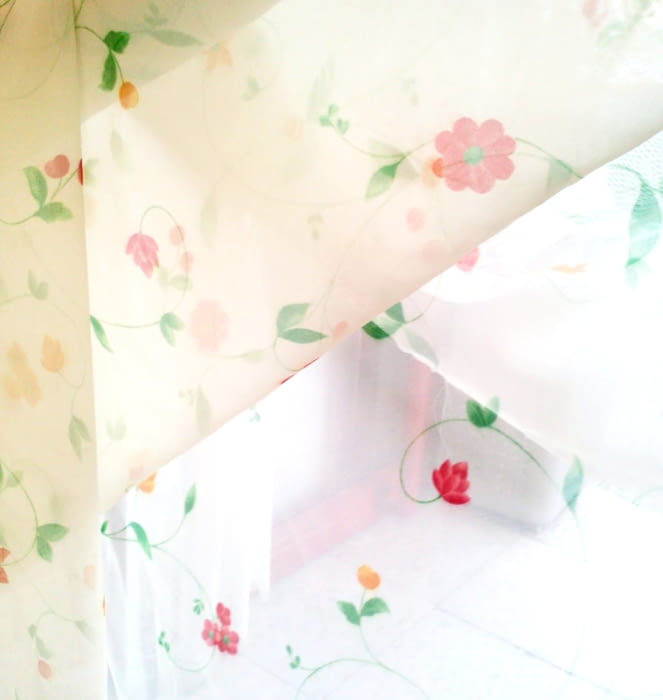 Visillo voile flores. - 3