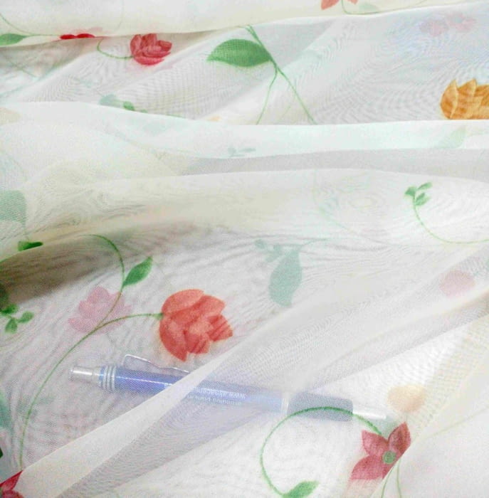Visillo voile flores. - 4