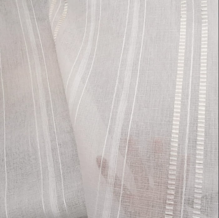 Tela Visillo RAYITAS beige brillo - 1