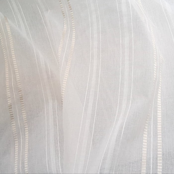 Tela Visillo RAYITAS beige brillo - 3