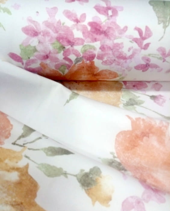 TELA FLORES naranjas 280 - 5